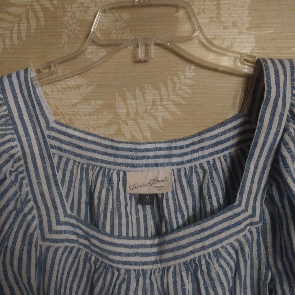 Universal Thread Blue White Blouse - image 3